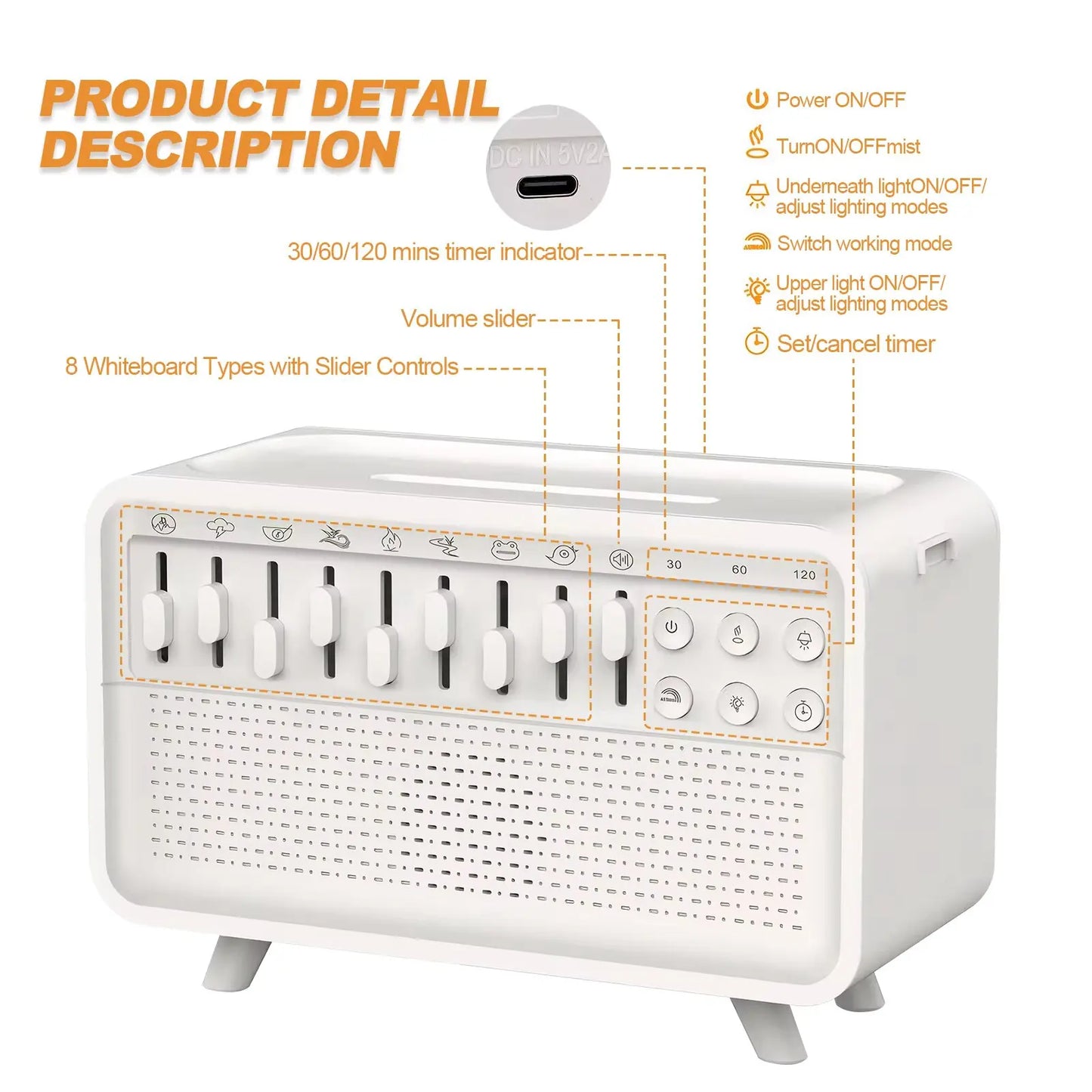 Sleeping Humidifier – 4-in-1 Sound, Light & Comfort Companion