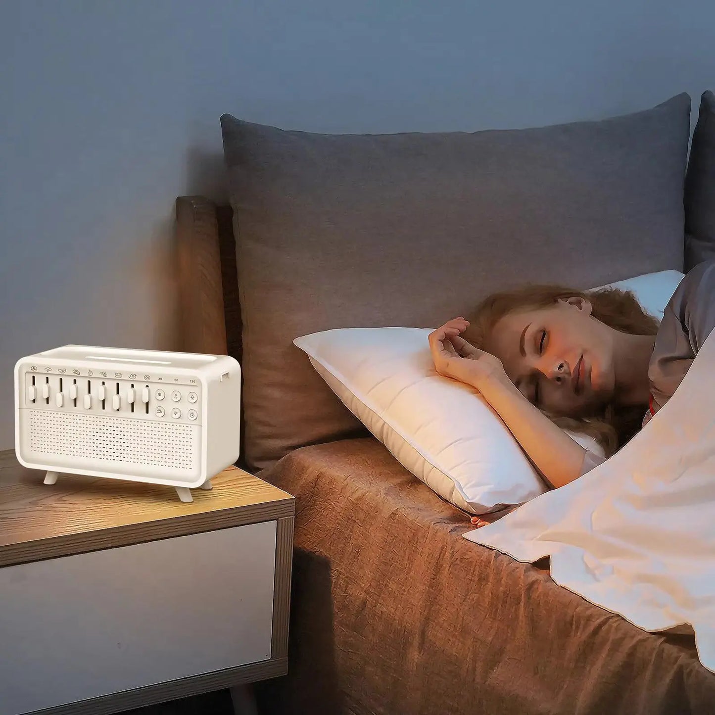 Sleeping Humidifier – 4-in-1 Sound, Light & Comfort Companion