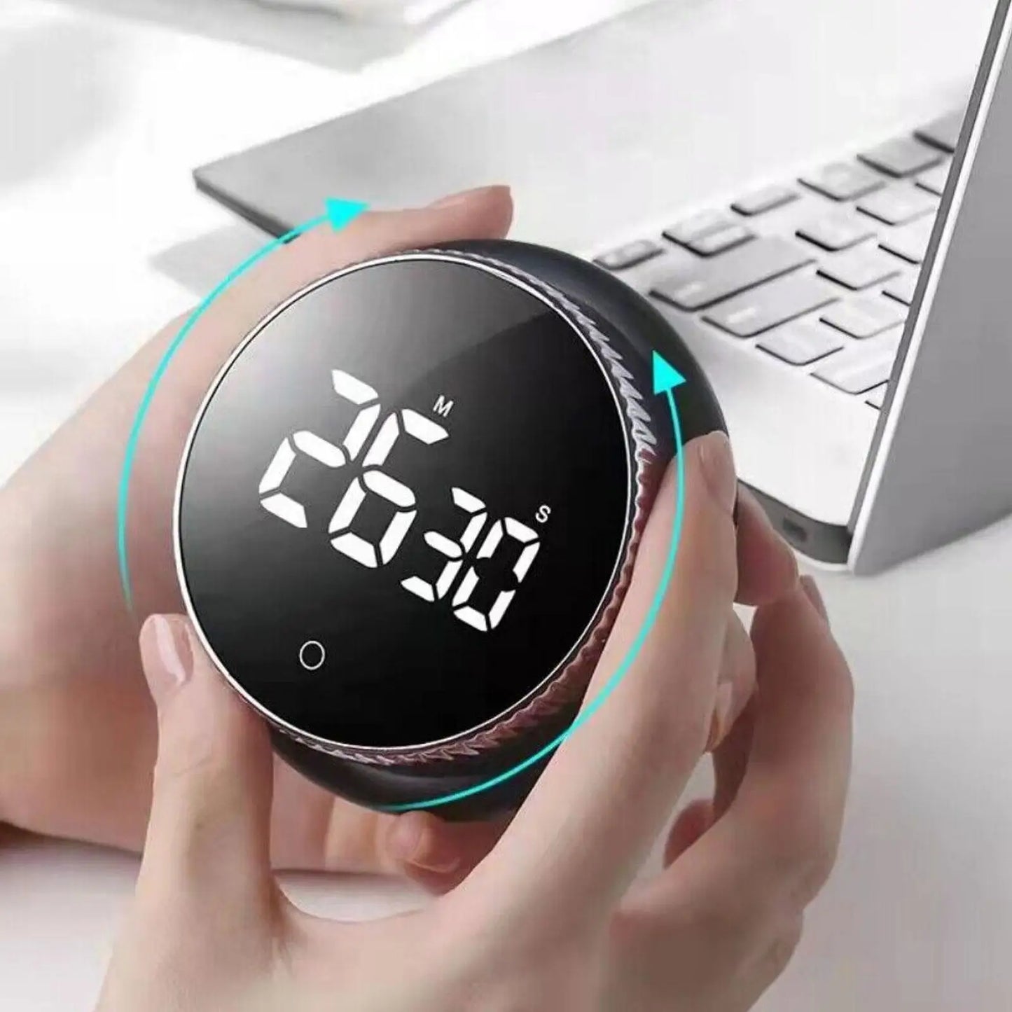 Magnetic Digital Timer (Black / Silver)