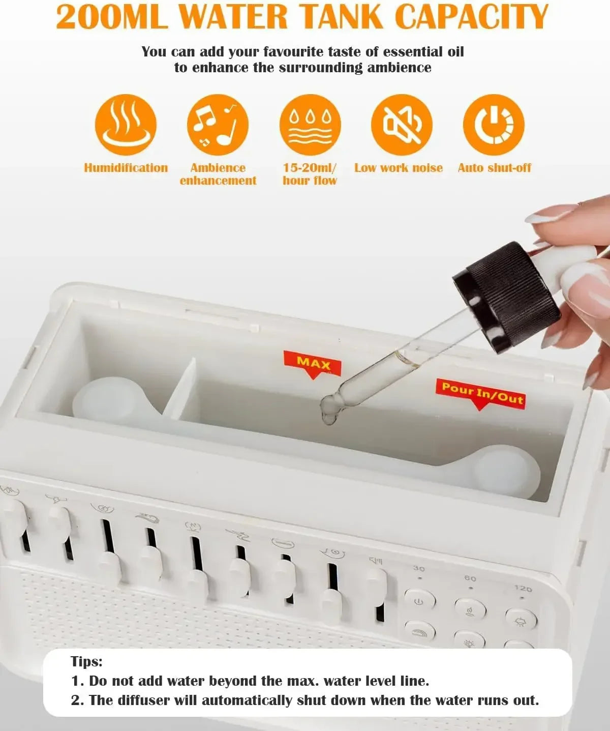 Sleeping Humidifier – 4-in-1 Sound, Light & Comfort Companion