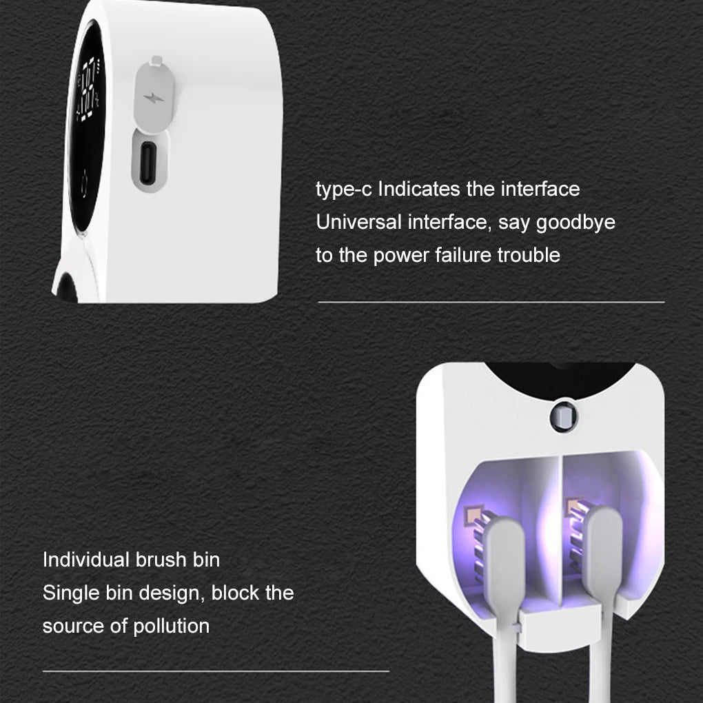 UVGuard Toothbrush Sanitizer & Holder – Smart UV Sterilization for Daily Hygiene