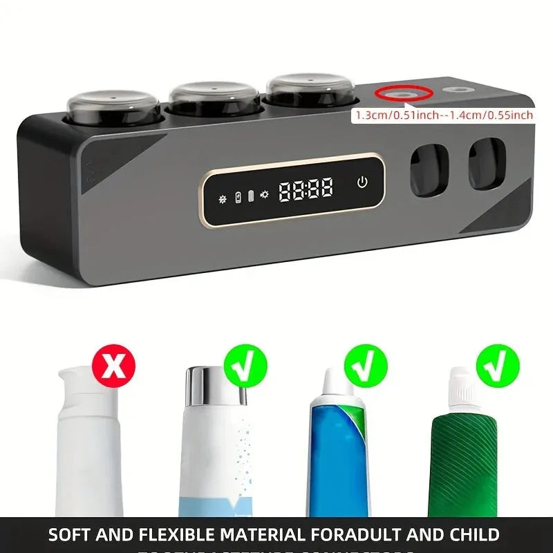 UVSmart Pro Wall-Mounted Toothbrush Organizer with Automatic Toothpaste Dispenser & Sterilizer