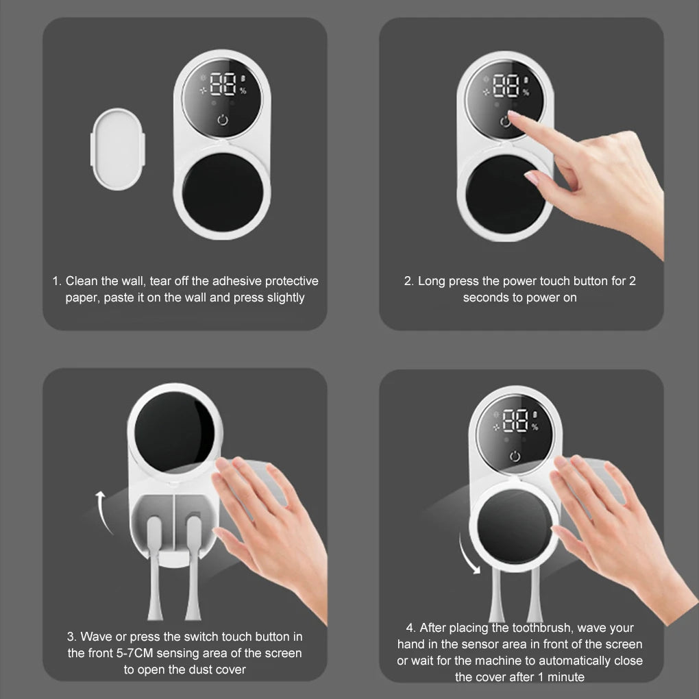 UVGuard Toothbrush Sanitizer & Holder – Smart UV Sterilization for Daily Hygiene