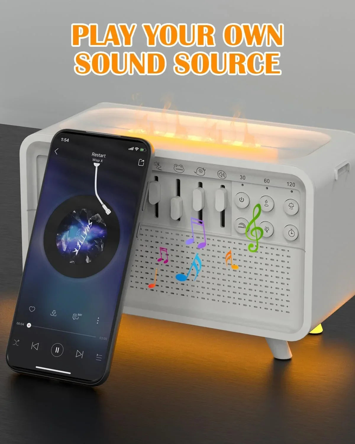 Sleeping Humidifier – 4-in-1 Sound, Light & Comfort Companion